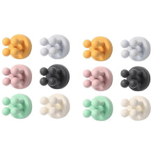 Silicone Toothbrush Holder, Pack of 12, Wall-Mounted Adhesive Hooks for Bathroom, Kitchen and Office Organisation