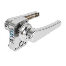 Bathroom Door Lock with Knob, Privacy Lock for Internal Doors, Silver ABS and Zinc Alloy for 15-18mm Door Thickness