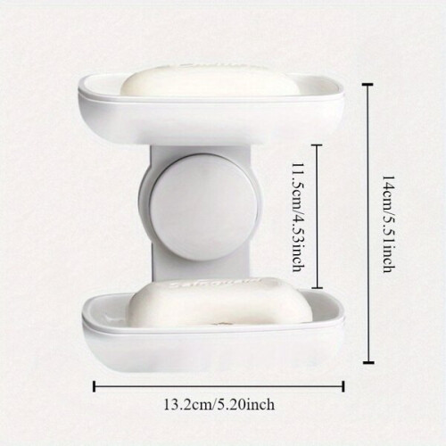 Suction Cup Soap Sponge Holder - No Drilling Installation, Single or Double Version for Bathroom Kitchen Storage