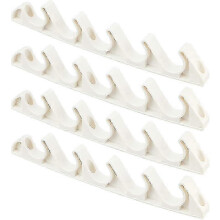 Recliner Bracket for Patio Recliners, 5-Position Adjustable Backrest Support, Plastic Hook, 4-Pack, Outdoor Garden Chair Replacement Part