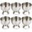 Stainless Steel Egg Cup Set, 6 Piece with Spoons, Durable Boiled Egg Holder, Stackable for Easy Storage, Breakfast Tableware 1