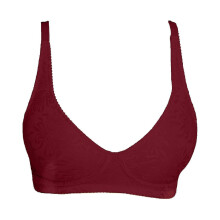 (XXL,Red)Skin-friendly Wireless Bra Sexy Gathered Anti-sagging Comfortable Breathable Underwear Low Cut Fixed Strap No Export