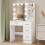 4-Drawer Dresser Desk Vanity Table with LED Mirror 3