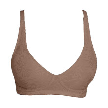 (XL,Brown)Skin-friendly Wireless Bra Sexy Gathered Anti-sagging Comfortable Breathable Underwear Low Cut Fixed Strap No Export