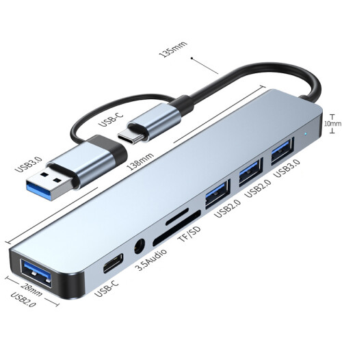 8-in-1 Typ-C Hub Adapter für Laptops - Modell 2218TU 2