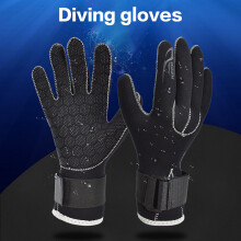 (M) Winter Scuba Dive Gloves Anti-skid Stab-Proof Waterproof Gloves Suitable for Rafting Abseiling