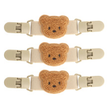 10 Stück Braun Bären Schnallclips für Hosenträger-Schal Kunststoff-Gehäuse für Stoffhalter
