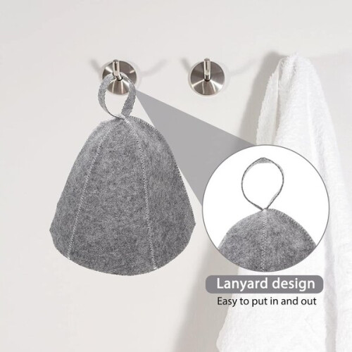 Sauna Hat 3-Pack, Felt with Heat Insulation Breathable, for Sauna, SPA, Bath 1