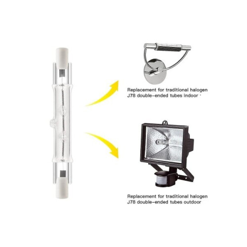 Λαμπτήρας Halogen R7S 300W Dimmable 4480lm 1500h για Εσωτερικού και Εξωτερικούς Χώρους 1
