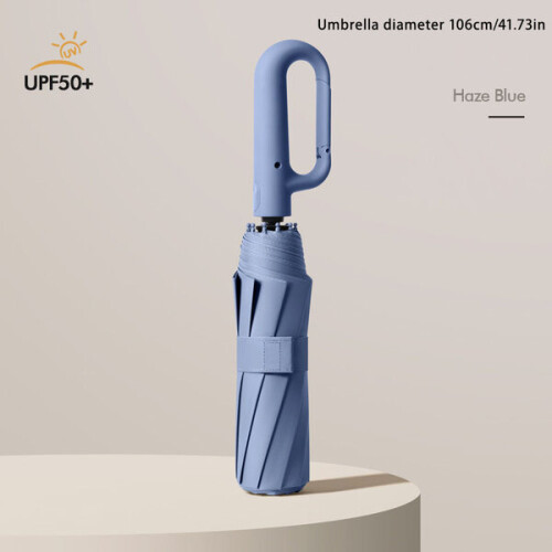 Guarda-chuva Automático Plegável de 23 Polegadas com Proteção UV, Guarda-chuva Viagem Resistente ao Vento, Compacto e Portátil para Chuva e Sol 2