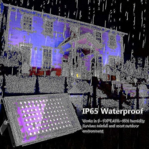 Μαύρη λάμπα UV 100W, IP65 αδιάβροχη με διακόπτη για μπαρ, ενυδρείο και διακόσμηση πάρτι 1