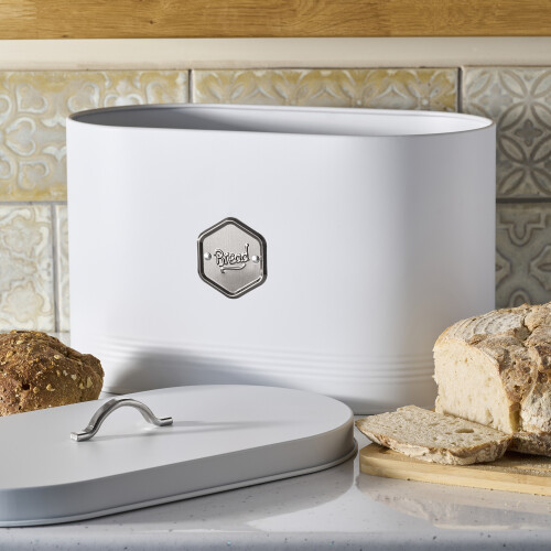 Cooks Professional Cooks Professional Bread Bin | White / Silver 2