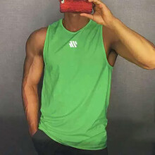 (Green White Slash, M) Workout Sleeveless Shirts for Men Athletic Casual Bodybuilding Gym Sleeveless Shirts for Active Men Fitness Lovers
