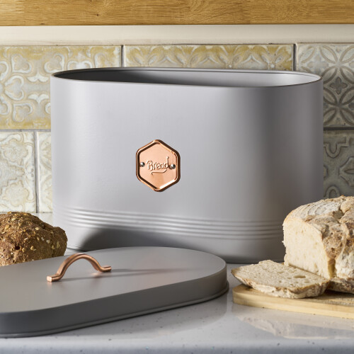 Cooks Professional Cooks Professional Bread Bin | Grey / Copper 1