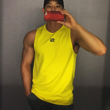 (Yellow Black Slash, 3XL) Workout Sleeveless Shirts for Men Athletic Casual Bodybuilding Gym Sleeveless Shirts for Active Men Fitness Lovers