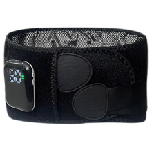 (Black)Therapy Support Belt for Back Pain 5 in 1 1 Relief with Heat Posture Correction Massage