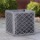 Samuel Alexander 39cm Large Square Plastic Pewter Effect Grey Garden Patio Planter 1