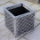 Samuel Alexander 39cm Large Square Plastic Pewter Effect Grey Garden Patio Planter 3