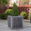 Samuel Alexander 39cm Large Square Plastic Pewter Effect Grey Garden Patio Planter 5
