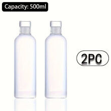 Garrafa de Água de Vidro Resistente ao Calor e Antivazamento 2/4/6 Unidades, Esportiva e Reutilizável