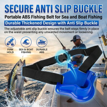 (Blue Belly Top) ABS Fishing Belt - Durable, Portable for Sea & Boat