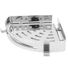 Corner Shelf Stainless Steel 304 Wall Mounted for Bathroom and Kitchen, Modern Rustproof Design with Hooks