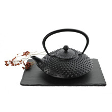 Cast Iron Teapot for Home Tea Brewing with Stainless Steel Strainer, 1.25L Capacity, Enamel Interior for Rich Aroma, Heat Retention