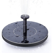 Pompe solaire pour fontaine 1,4 W avec panneau solaire 7 V pour bain d'oiseaux de jardin, moteur sans balais à 6 buses