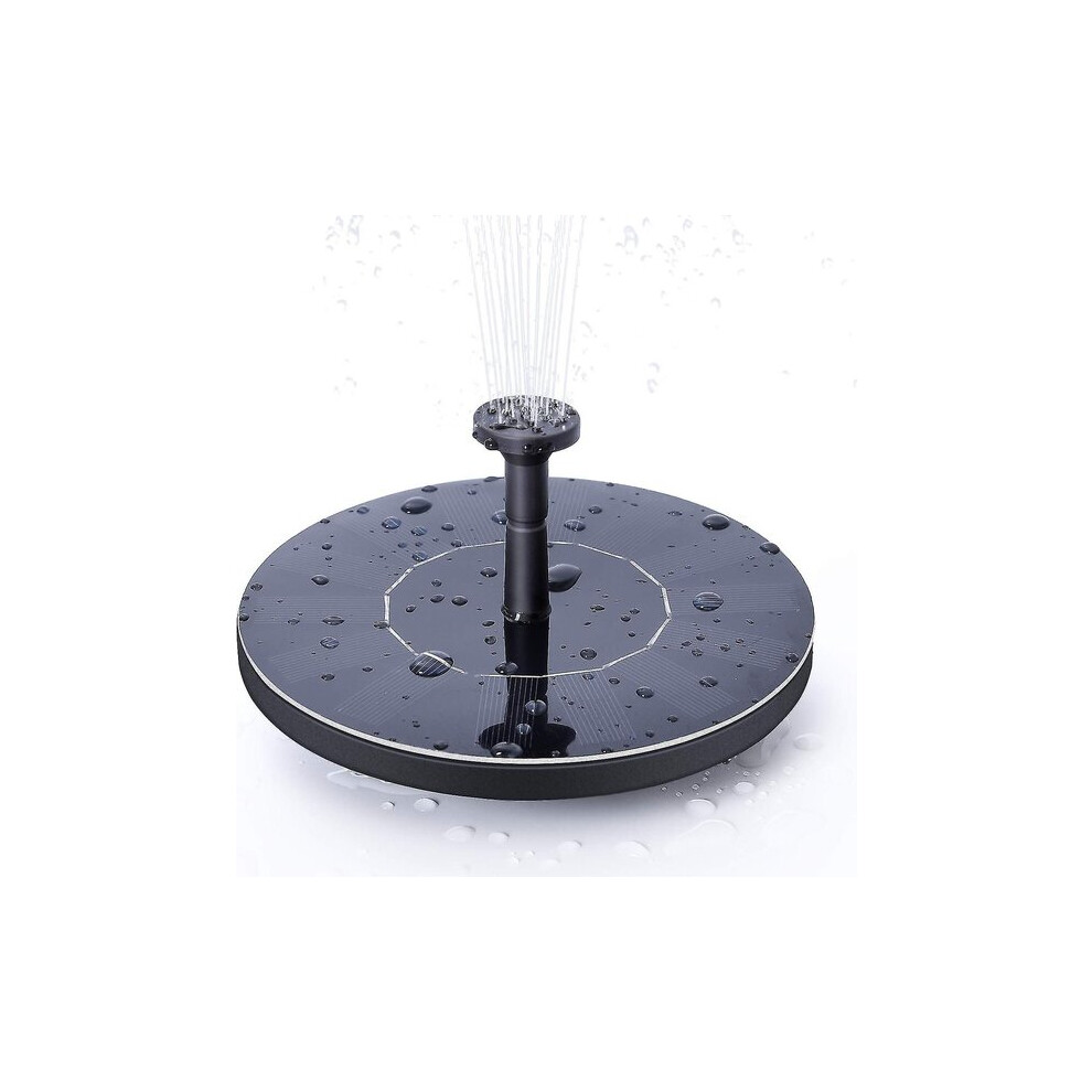 Solar Fountain Pump 1.4W With 7V Solar Panel For Garden Bird Bath, 6 Nozzles Brushless Motor 6901508334427
