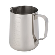 Stainless Steel Measuring Cup with Internal External Scales 1000ml, 304 Material Kitchen Milk Frothing Jug for Coffee Cooking