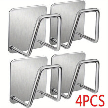 Prateleira de Aço Inoxidável com Drenagem Conjunto de 4 Peças para Armazenamento em Cozinha e Banheiro com Ganchos e Suporte para Esponja