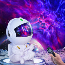 Astronaut Star Projector with 360 Rotating Magnetic Head 200 Ft Coverage for Galaxy Lighting on Ceiling and Walls