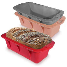 Silikon Brotbackform Set für selbstgebackene Brote und Kuchen
