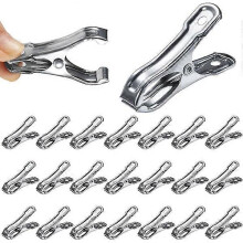 Kasclips 1x5cm roestvrij staal windbestendig 50 stuks