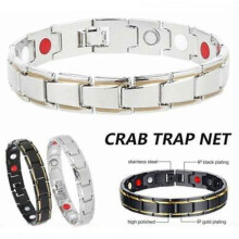 (Black gold) Magnetic Bracelet Therapy Weight Loss Arthritis Health Pain Relief for Men Boy