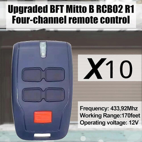 4 Button 433MHz Rolling Code Remote Control 10pcs for BFT MITTO 2 4 2