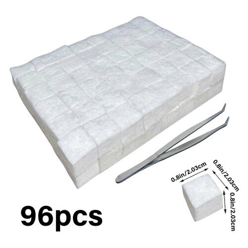 Bioethanol Fire Pit Ceramic Wool Wick 96pcs Replacement for Tabletop Stove 1