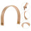 U-shaped Teapot Handle Replacement, Wooden Kettle Handle for Tea Pot, 2 Sets 2