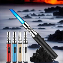 (K16, Frosted Silver) Lightsaber Butane Lighter, Refillable Lightsaber Lighter Jet Flame Butane Lighter For Grill Bbq Candle Camping