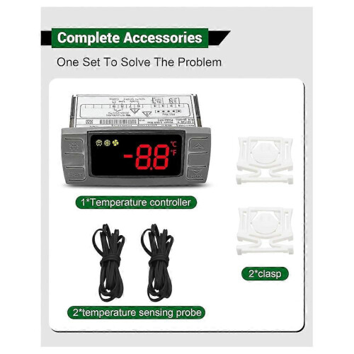 Temperature Controller for Dixell XR02CX-4N1F1 Replace Freezer Thermostat 1