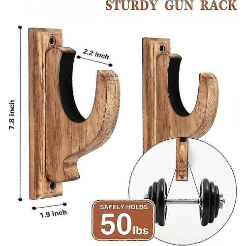 Support mural en bois pour fusil de chasse 1