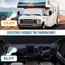 For E450 1997-2022 Motorhome Caravan Windshield Snow Cover Front Window Sun Shade