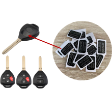 10Pcs Auto Flip Remote Control Key Fob 2/3/4 buttons Stickers for Toyota