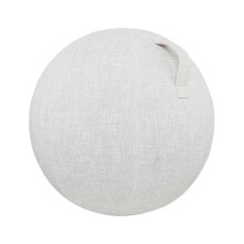 (65cm, Beige) 10ft Yoga Stretching Strap Cotton Exercise Strap Fitness Physical Therapy Strap with Metal Ring