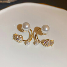 Tulip Rhinestone Stud Earrings for Women