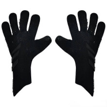 (10) Football Goalkeeper Gloves Breathable Full Latex Football Gloves Thickened Goalkeeper Gloves(black)