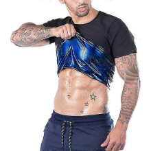 (l-xl) Men Sauna Suit Heat Trapping Shapewear Sweat Body Shaper Vest Slimmer Saunasuits Compression Thermal Top Fitness Workout Shirt