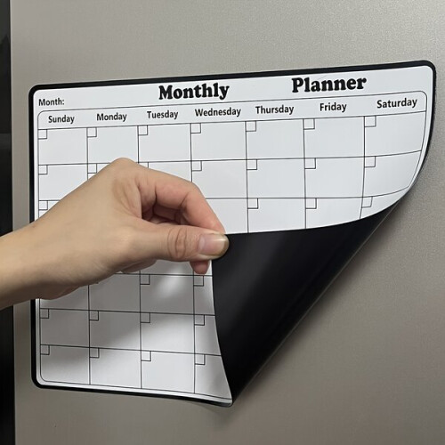 Fridge Magnet Calendar, Rubber Refrigerator Organiser, Rectangular Planning Tool for Household 1