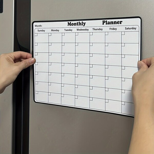 Fridge Magnet Calendar, Rubber Refrigerator Organiser, Rectangular Planning Tool for Household 2