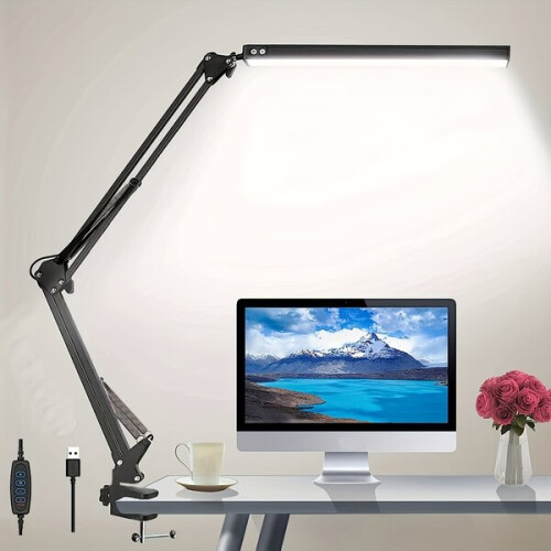 Adjustable Desk Lamp with Flexible Gooseneck, 3 Lighting Modes Touch Control for Office and Study 1